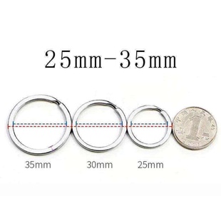 加厚不锈钢钥匙圈环扁圆家用多规格金属扣大小号耐用挂件选择