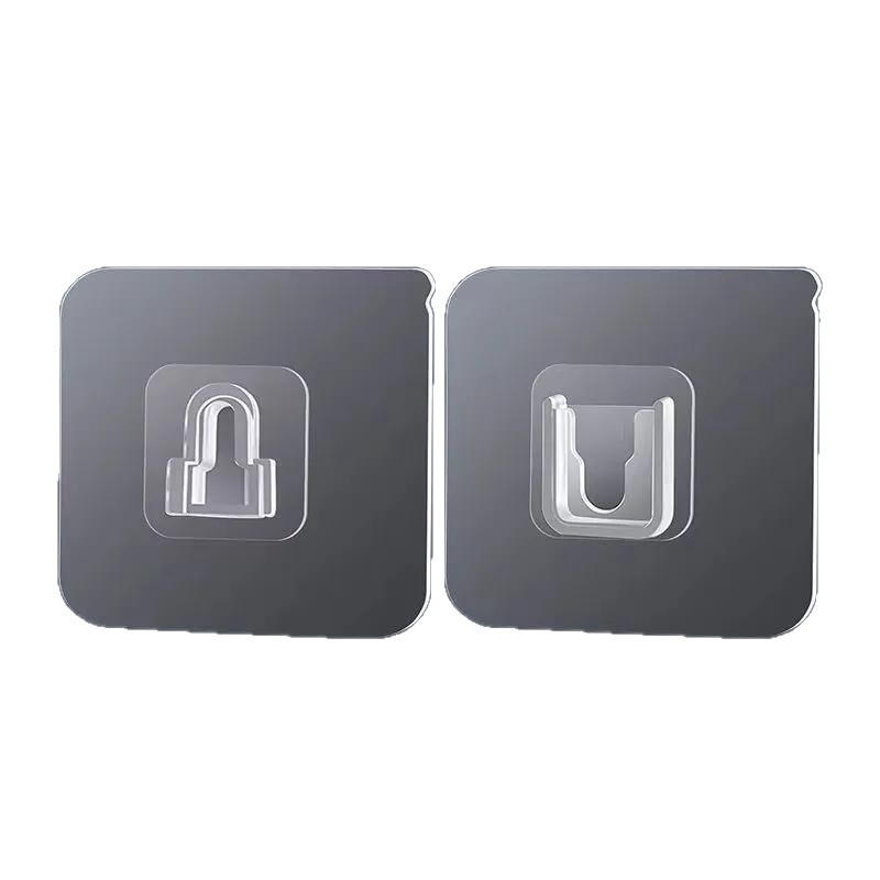 壁挂式子母卡扣纸巾盒卫生间强力粘钩透明无痕挂钩免打孔实用好物