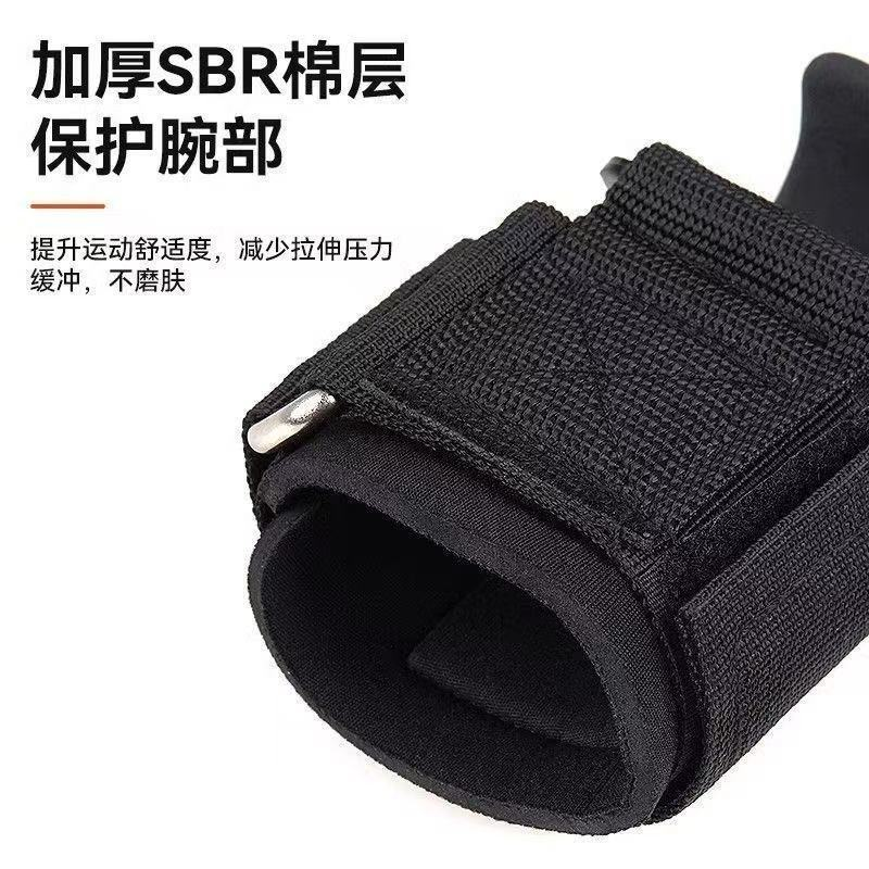 引体向上助力钩器防脱手健身手套护腕握力钩带硬拉保护辅助训练装