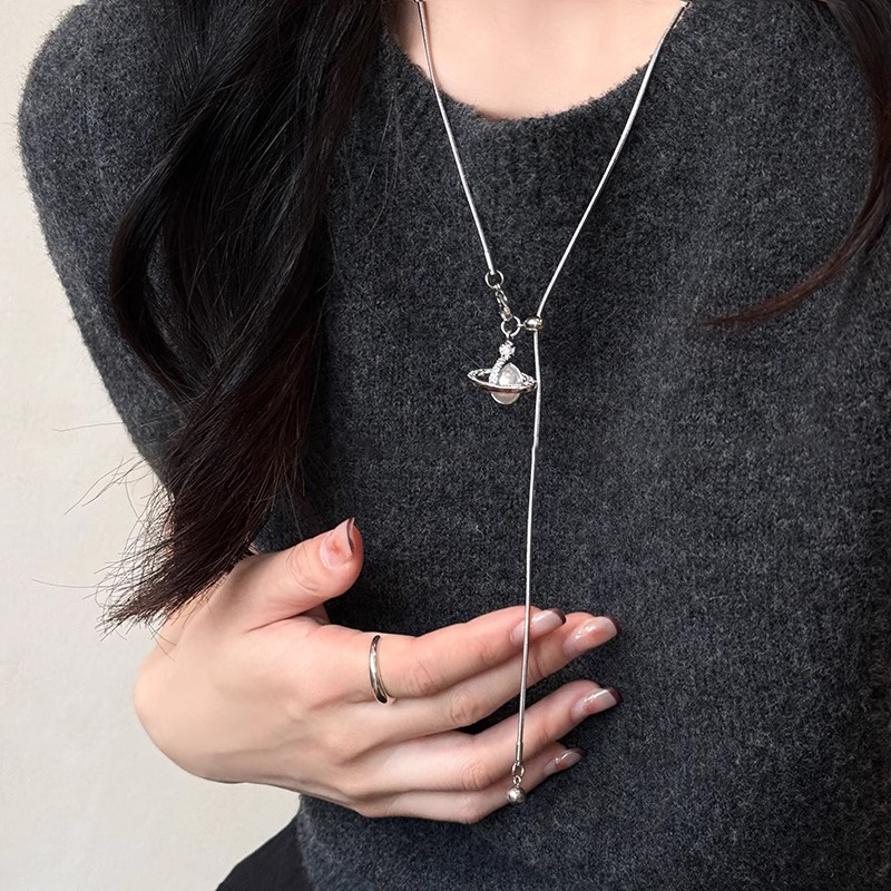 高级感配饰复古辣妹风嘻哈毛衣链