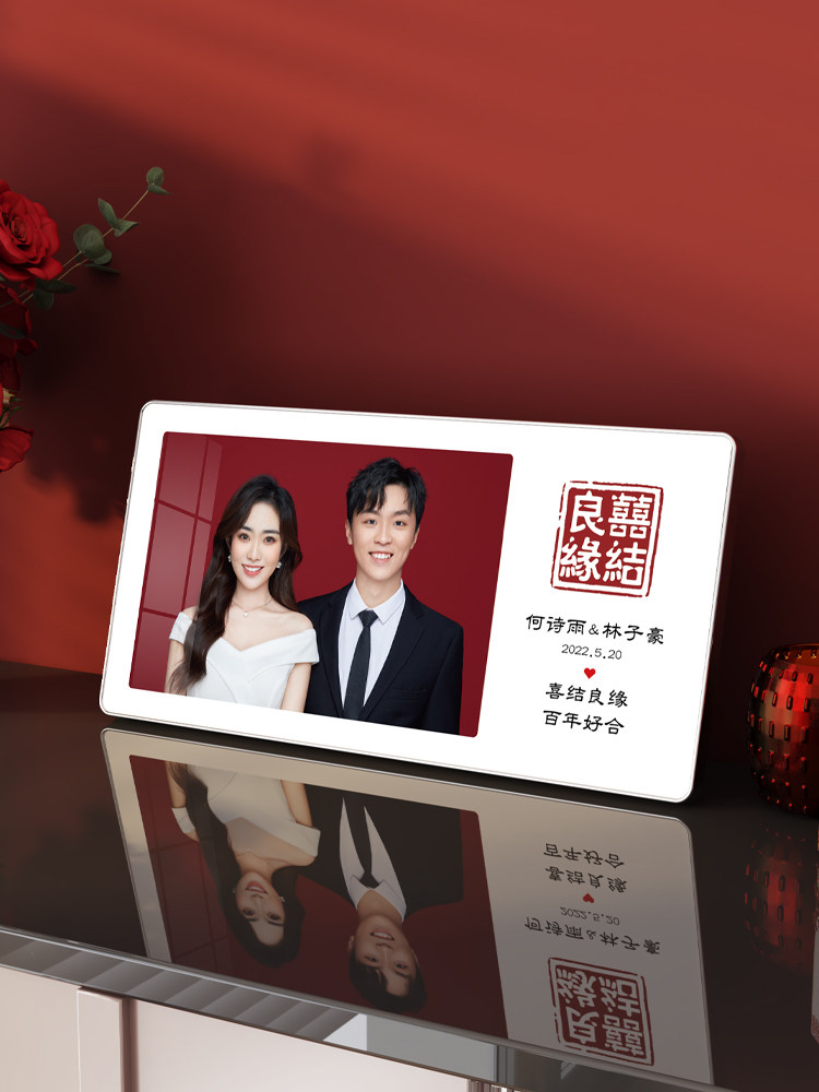 相框桌子婚礼相框自定义照片打印加水洗婚礼照片6英寸7英寸家庭肖
