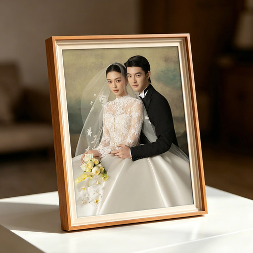 婚纱照相框摆台定制打印结婚照