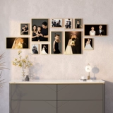 Комбинированная фоторамка для стены, украшение креативной стены, неравномерные вымытые фотографии, сделанные в настенной подвеске для гостиной, высококачественный фотоальбом