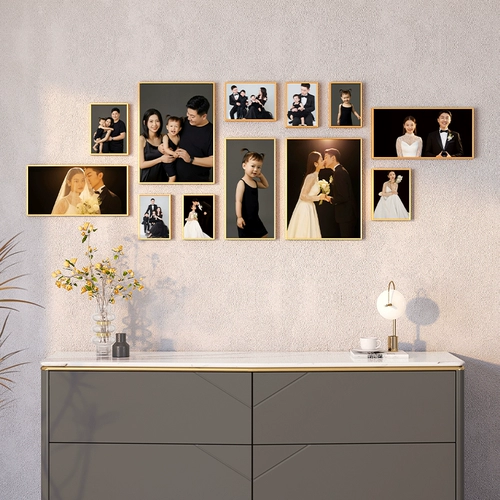 Комбинированная фоторамка для стены, украшение креативной стены, неравномерные вымытые фотографии, сделанные в настенной подвеске для гостиной, высококачественный фотоальбом