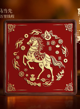 马到成功玄关入户桌面高级感摆件