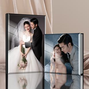 水晶婚纱照相册定制高端结婚照精修打印写真照片制作婚礼本纪念册