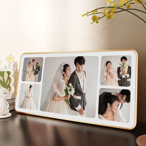 婚纱照相框摆台照片定制洗相片做成全家福打印冲洗结婚照水晶相本