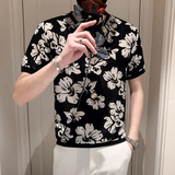 网状透气冰丝短袖男潮流夏季ins潮流提花速干冰感半袖BT241-P45，男装T恤，电商A368