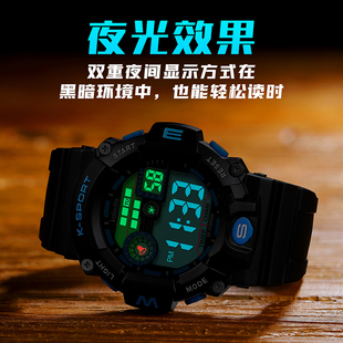 電子手表男孩初中學(xué)生潮流兒童小學(xué)生2025年新款 夜光防水只看時(shí)間