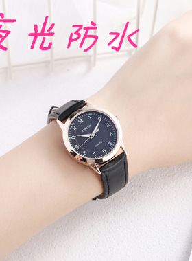 石英手表女款2025年新款初高中学生青春风小众简约休闲高颜值防水