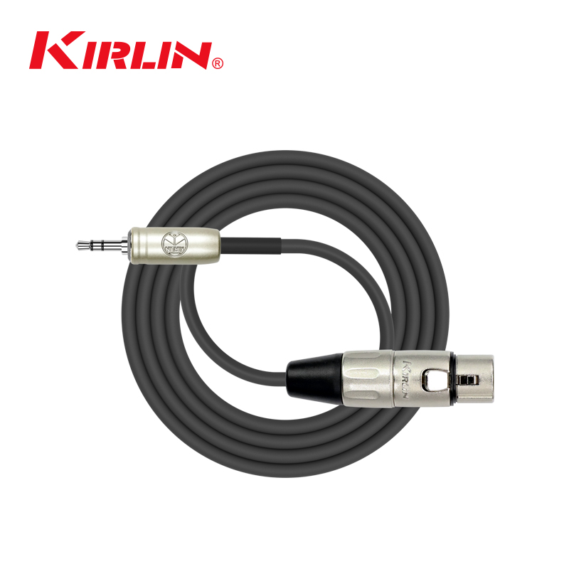 KIRLIN科林卡农转接线3.5三芯公转卡侬母转换线麦克风音频连接线