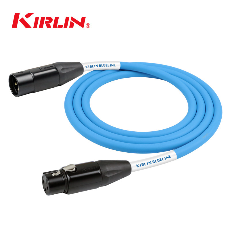 KIRLIN科林麦克风线蓝色卡农线平衡电容卡侬公对母音频话筒延长线