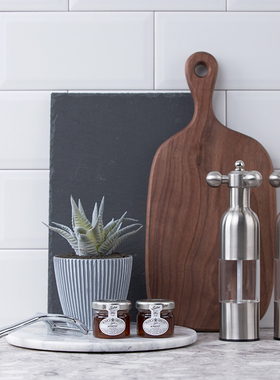 厨房样板间软装饰品石材托盘摆件