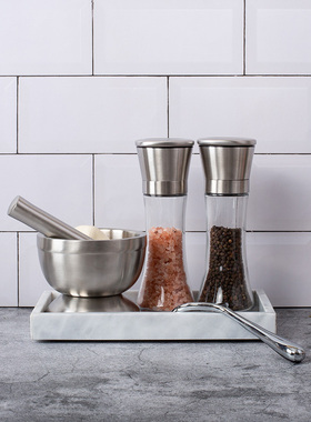 样板间厨房装饰品摆件托盘捣蒜器