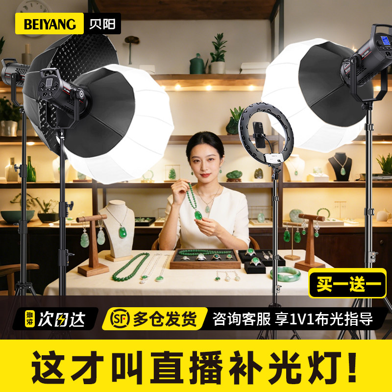 贝阳300W专业直播补光灯高清专用图片