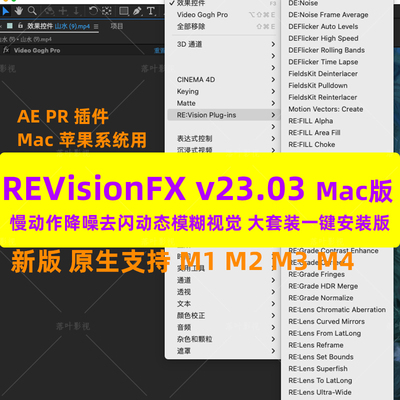 Mac新版慢动作降噪动模糊AEPR插