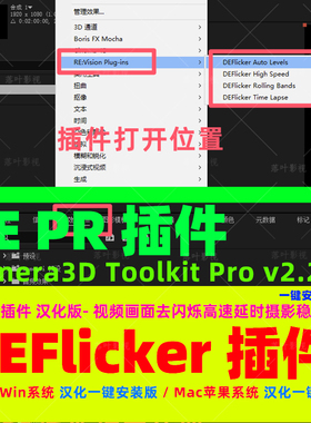 d80-DEFlicker2AE AE PR插件视频画面去闪烁高速延时摄影稳定插件