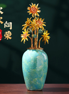 珐琅彩陶瓷中式高端摆件