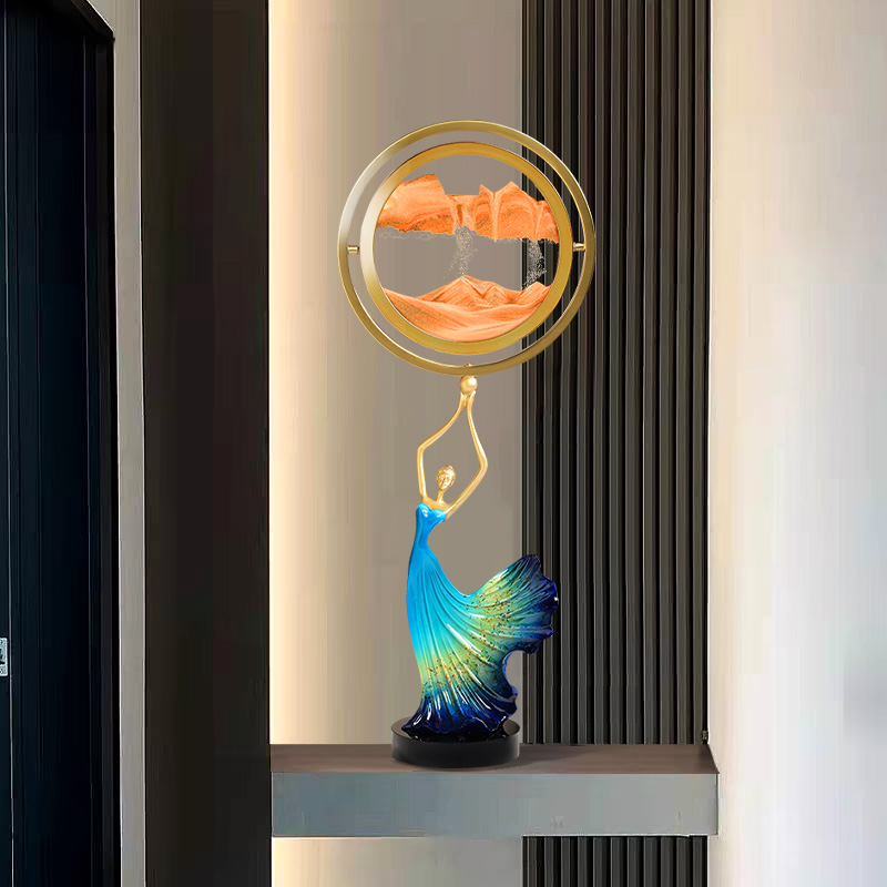 幸运女神轻奢流沙画艺术装饰摆件