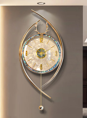 现代轻奢高级感高端挂钟客厅简约大气创意艺术2025新款挂墙时钟表