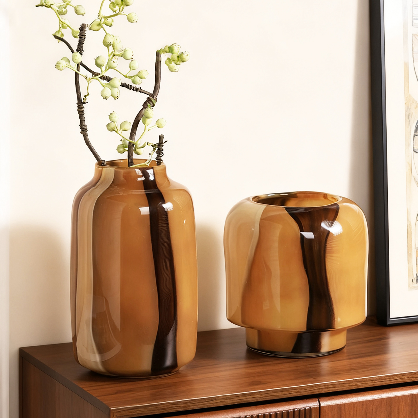 法式复古花瓶侘寂风中古艺术摆件