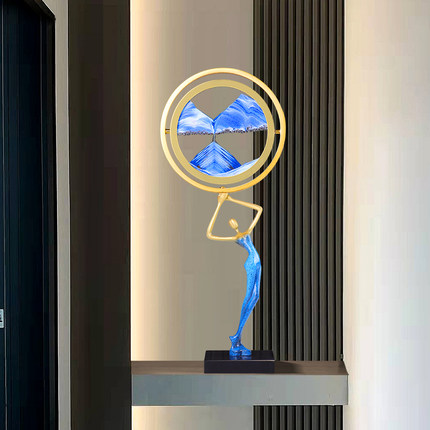 3D流沙画摆件轻奢高级感小众电视柜玄关立体装饰品客厅高端工艺品