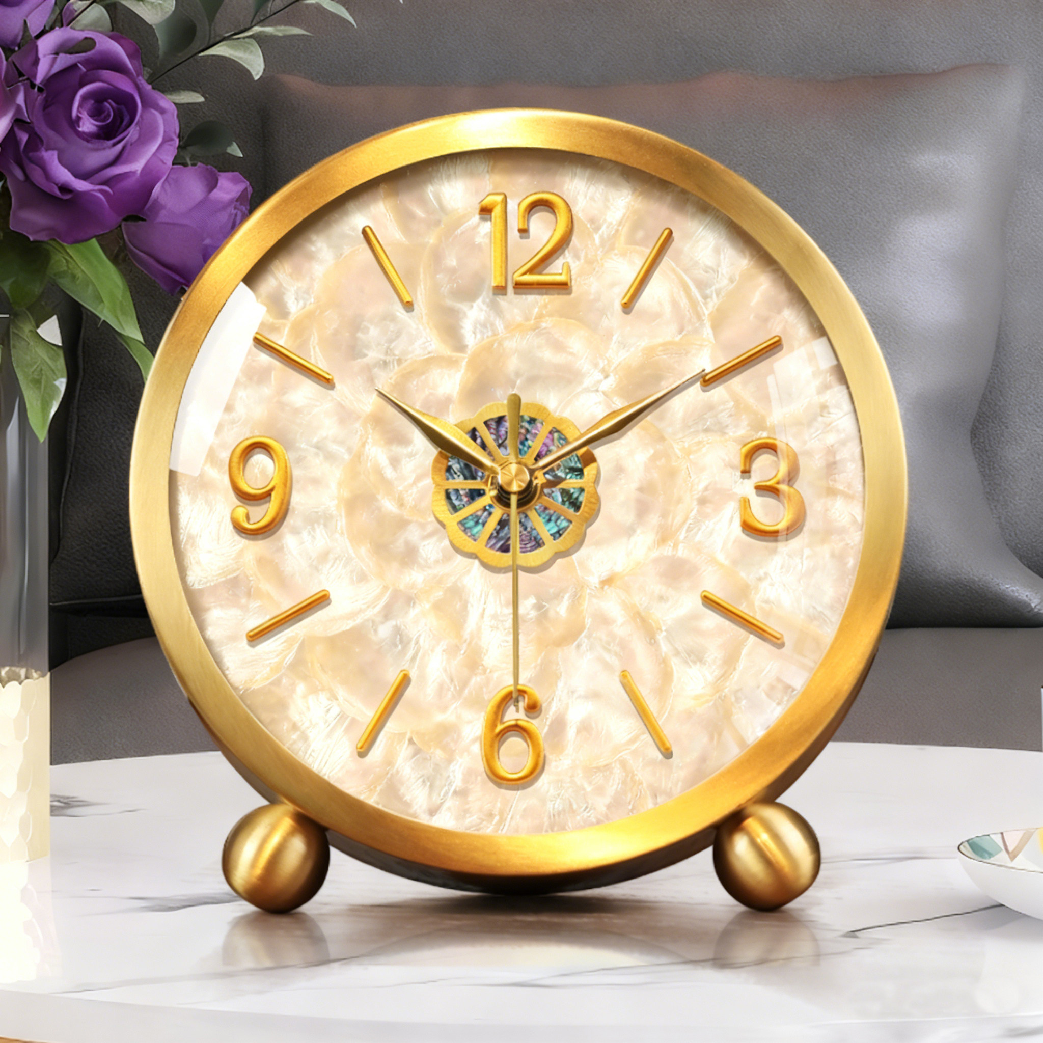 法式轻奢客厅摆台座钟