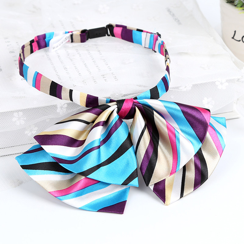 领花女邮政银行电信空姐服务员工作服衬衣领配饰女免打蝴蝶结领结