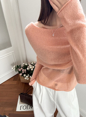 2026春夏新款韩版小清新气质休闲针织衫女士慵懒风套头长袖上衣