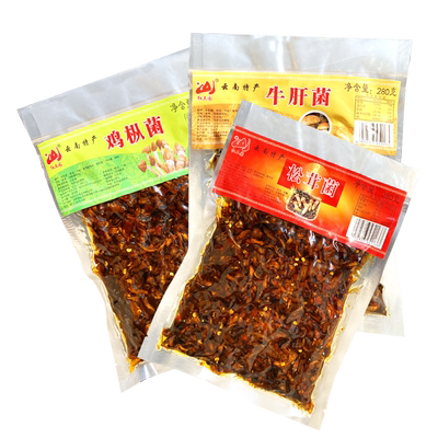 云南特产280g*3麻辣小零食油鸡枞