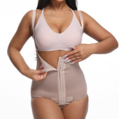 女生无缝收腹裤 可拆肩带收腹收小肚子强力性感提臀高腰排扣塑身裤