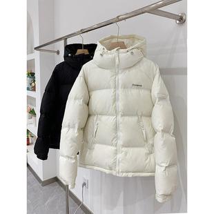 女装 时尚 羽绒棉服女短款 新款 连帽加厚面包服外 2025春季 胖mm大尺码