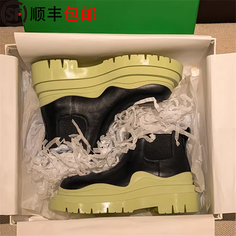 切尔西厚底松糕增高女鞋