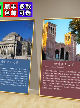 国外名校简介贴纸布置哈佛牛津大学校训挂画教室墙面装饰励志海报