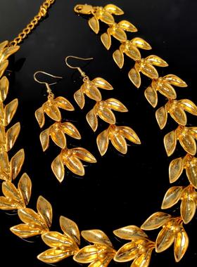 法式复古麦穗中古项链