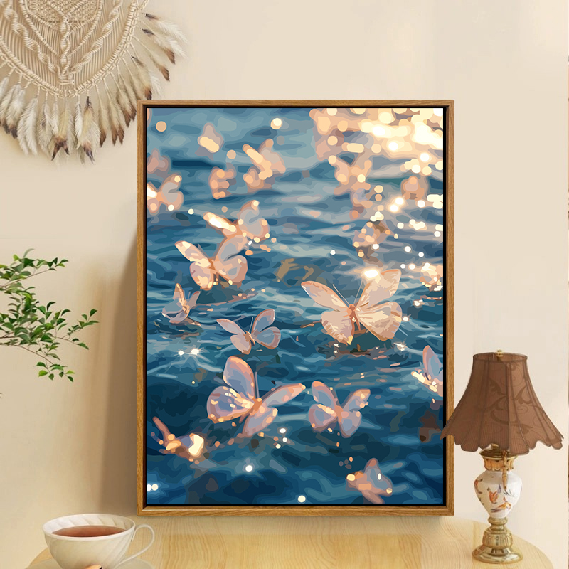2024新款蝴蝶数字油画diy手工画