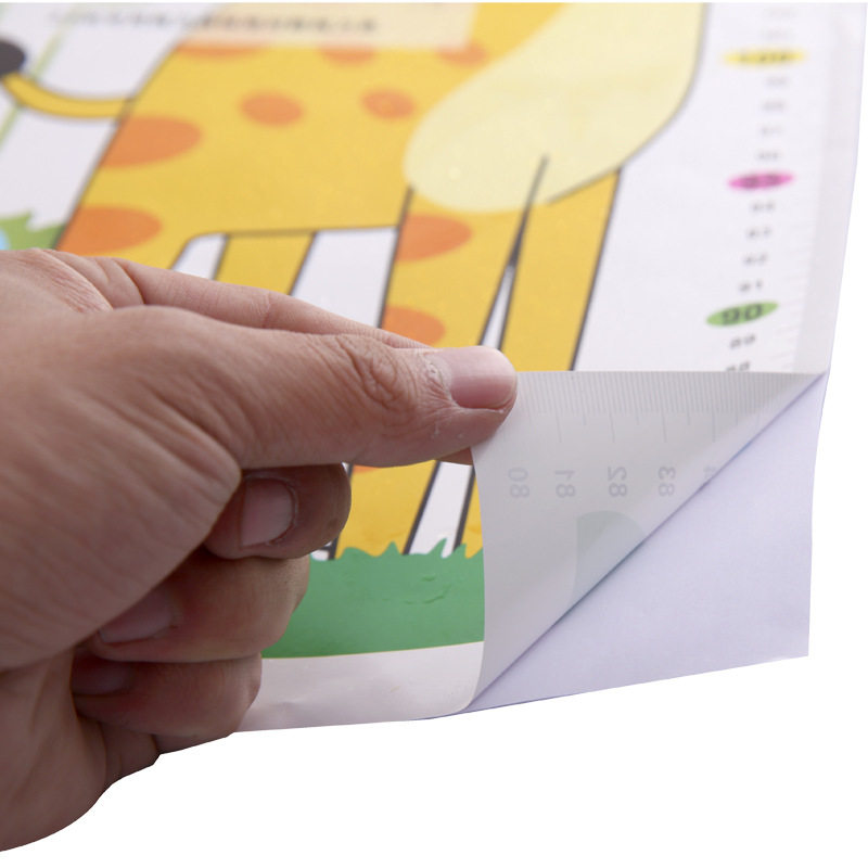 批量销售卡通身高贴墙贴长颈鹿视力表幼儿园身高尺儿童房壁装饰墙