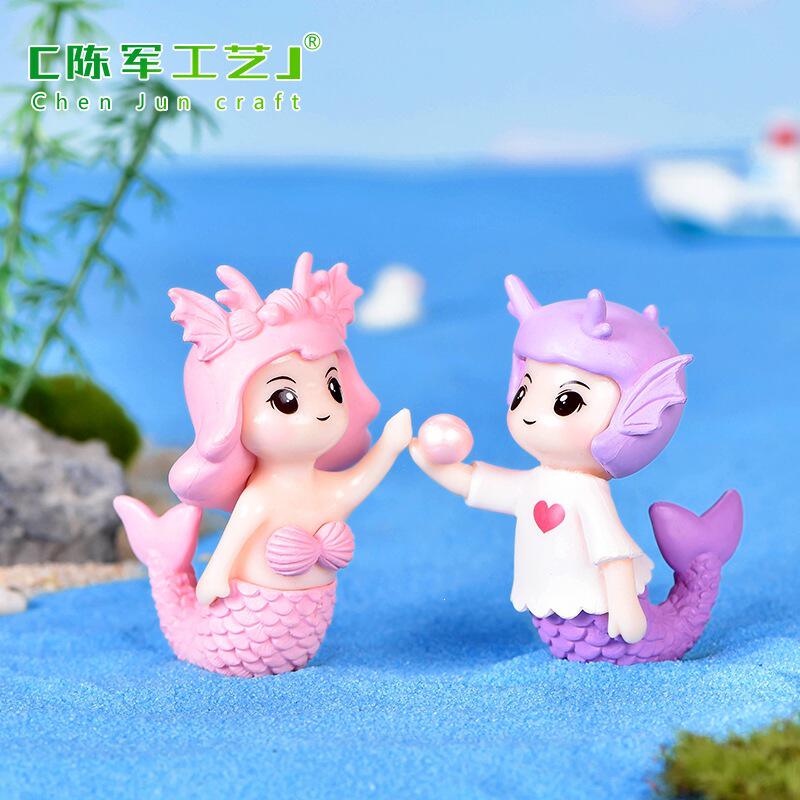 新款美人鱼情侣微景观盆景多肉