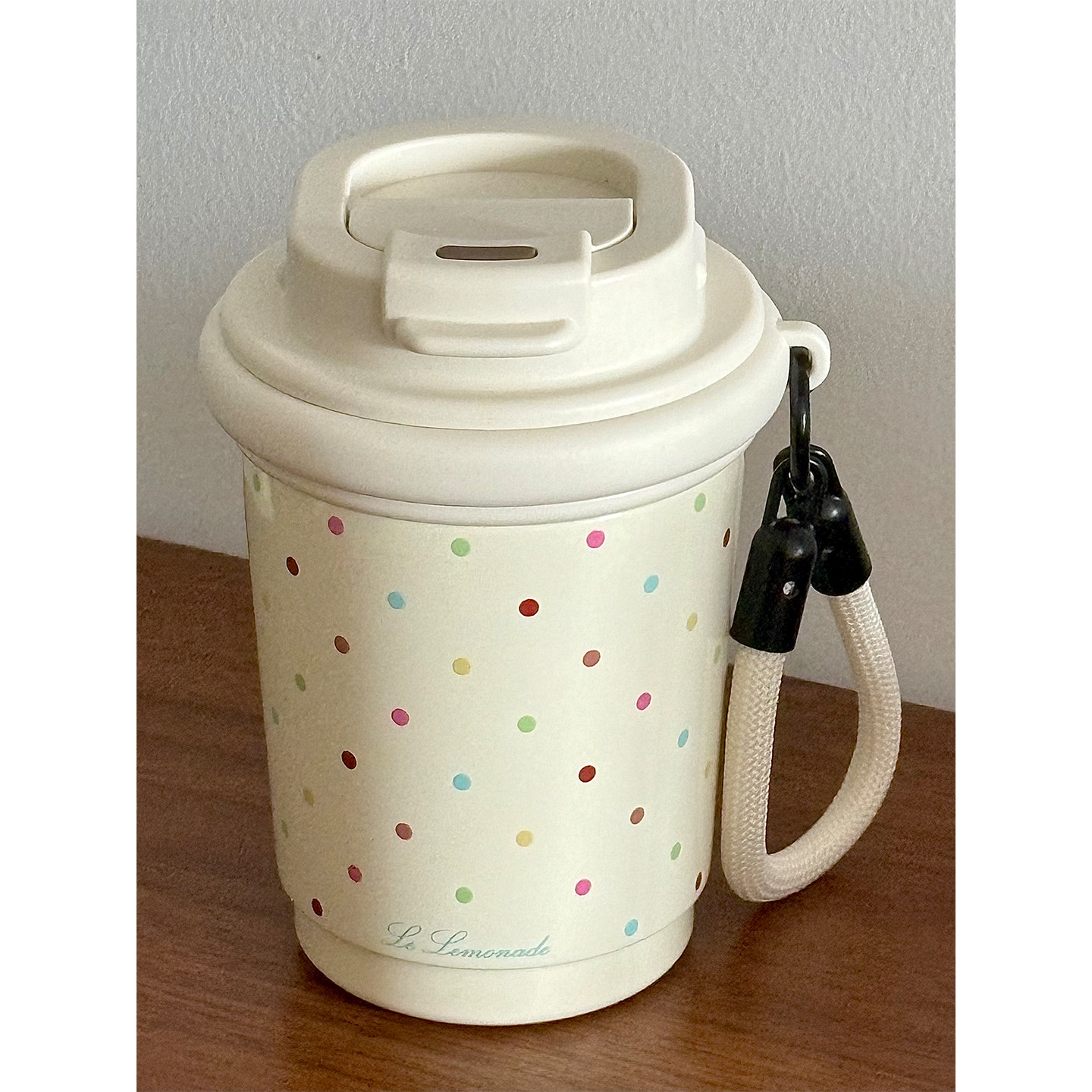 lelemonade保温杯女陶瓷内胆高颜值小巧便携高级感复古波点咖啡杯