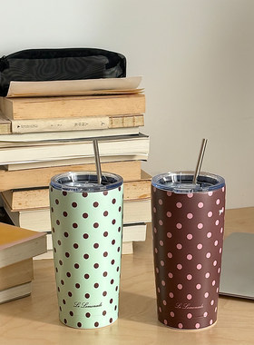 波点小众高级感咖啡保温杯