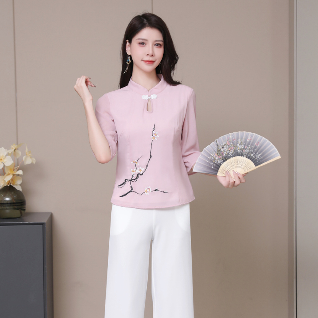 足疗技师工作服女美容院足浴养生馆SPA采耳师长裤套装高端气质