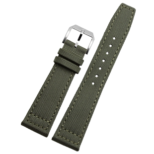 适配IWC万国飞行员葡萄牙柏涛菲诺 男防水尼龙帆布表带20 21 22mm