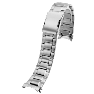 适配浪琴先行者L3.812祖鲁系列实心弧形男士商务精钢手表带22mm