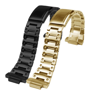 适配卡西欧G-SHOCK 3229 GM-5600系列改装实心精钢潮流男士手表带
