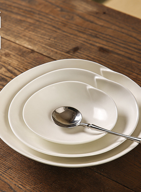 简陶景德镇手工碗碟套装家用陶瓷高颜值吃饭碗盘碗筷简约餐具套装