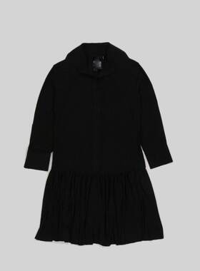 刁蛮公主女士黑色衬衣领半开襟