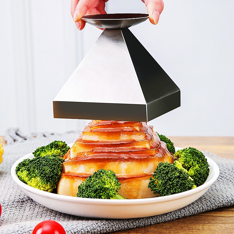 宝塔肉模具不锈钢梅菜扣肉专用工具金字塔造型餐饮酒店蒸菜摆盘器