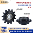 20A惰链轮两边凸台涨紧轮DRC 12齿单双轴承调节惰轮 DRCW10