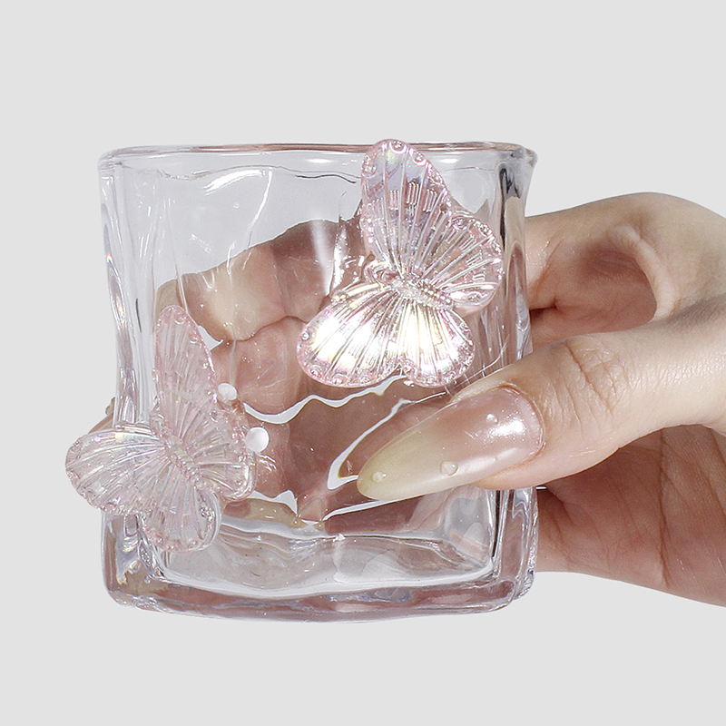 小玻璃杯漂亮的玻璃杯子高颜值玻璃杯女生微醺酒杯玻璃水杯家用