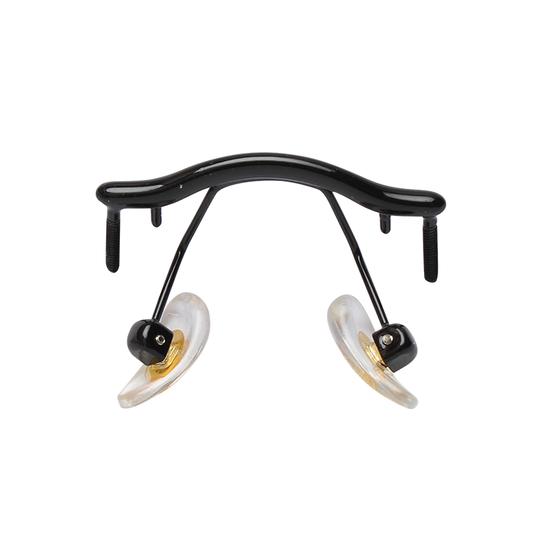 无框眼镜腿脚一对通用男女过敏单孔有卡开槽切边配件防生锈鼻中梁